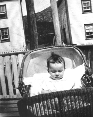 260: Infant Mary Dunphy on the family porch. (1931) [courtesy of Mary (Dunphy) Lamb]  - daughter of Thomas Dunphy &amp;amp; Anne Carroll